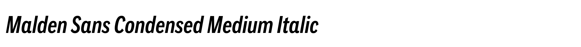 Malden Sans Condensed Medium Italic image